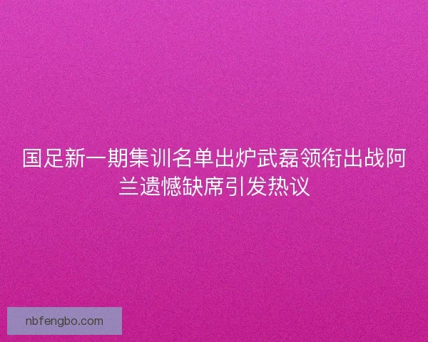 国足新一期集训名单出炉武磊领衔出战阿兰遗憾缺席引发热议 国足新一期集训名单出炉武磊领衔出战阿兰遗憾缺席引发热议